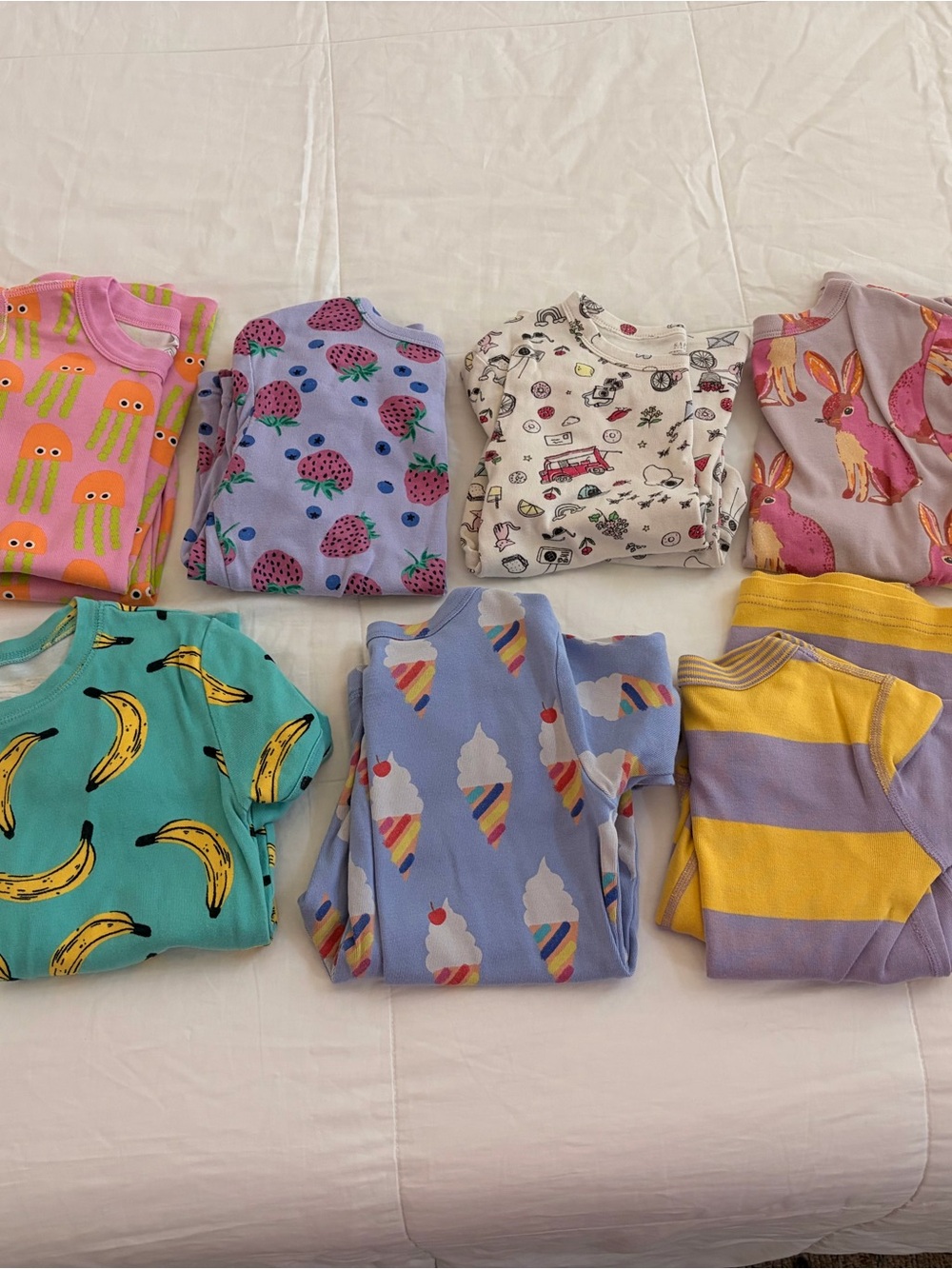 Hanna Andersson/Tea/Gap Kids Pajama Set lot seven pairs size 10